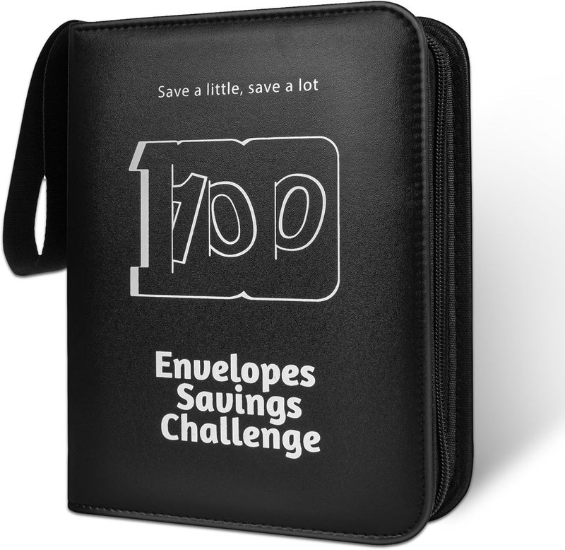 RONMONG 100 Envelope Challenge Binder, 2025 Upgrade 100 Envelopes Money Saving Challenge, Savings Challenges Book with Challenge Tracker to Save $5,050 - Image 1